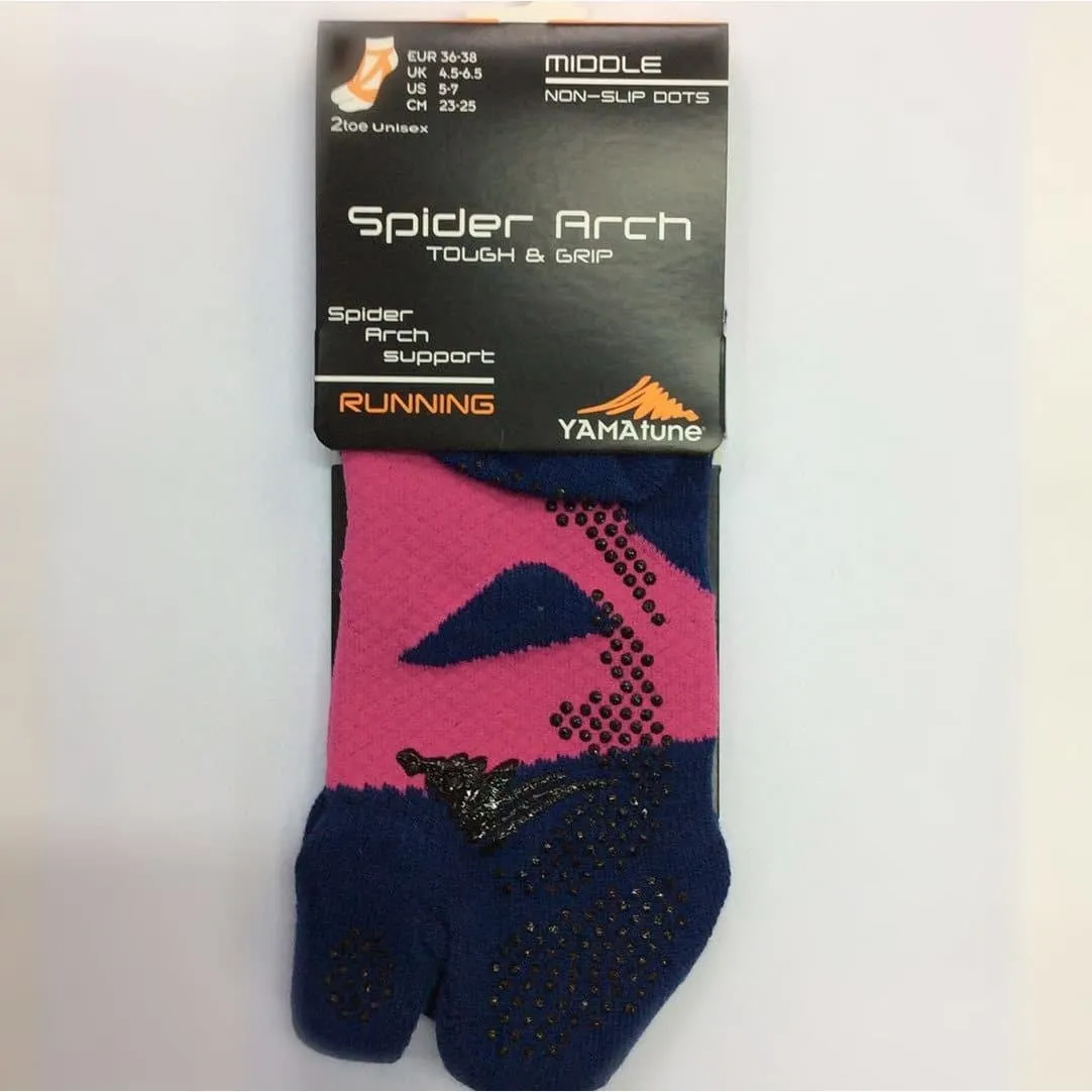Yamatune 2 Toe Socks- Middle Length with Anti-slip Dots